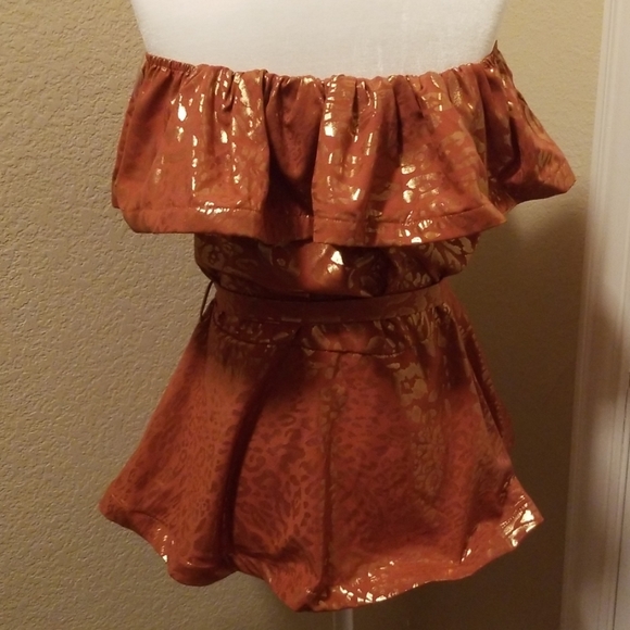 Agaci, Snake Foil Off Shoulder Top - Picture 3 of 4